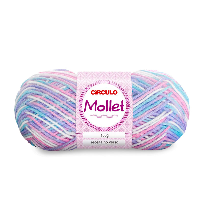 Círculo Mollet, Acrylic Yarn Skeins, Craft Yarn for Knitting and Crochet, 500 Tex, 200 Meters, 1 Roll,    5-Pack