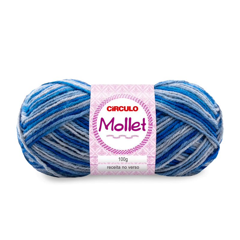 Círculo Mollet, Acrylic Yarn Skeins, Craft Yarn for Knitting and Crochet, 500 Tex, 200 Meters, 1 Roll,    5-Pack