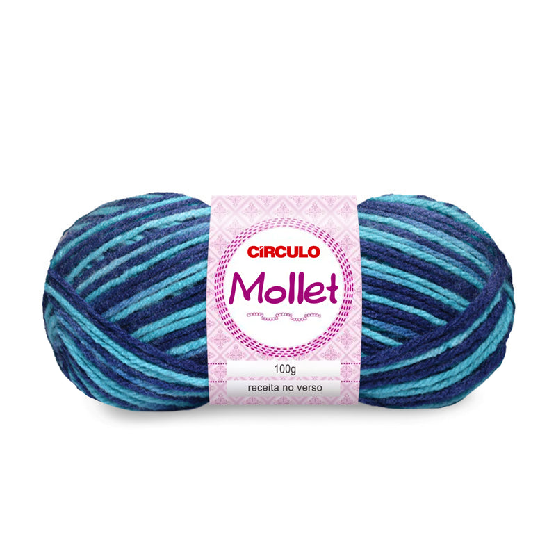 Círculo Mollet, Acrylic Yarn Skeins, Craft Yarn for Knitting and Crochet, 500 Tex, 200 Meters, 1 Roll