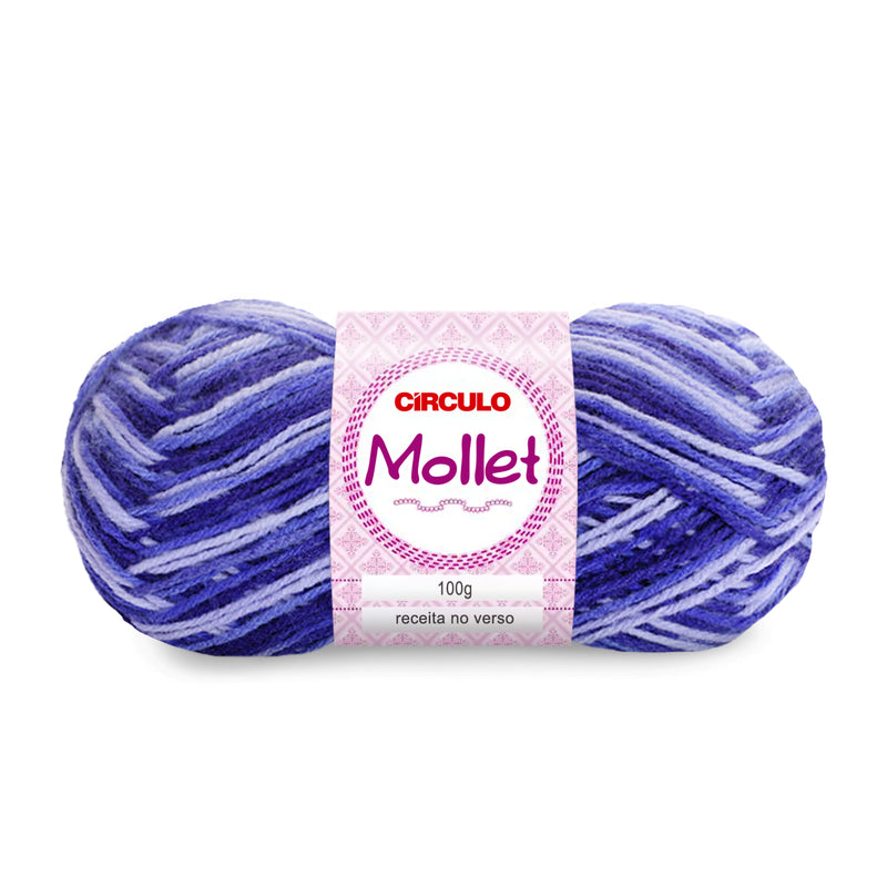 Círculo Mollet, Acrylic Yarn Skeins, Craft Yarn for Knitting and Crochet, 500 Tex, 200 Meters, 1 Roll