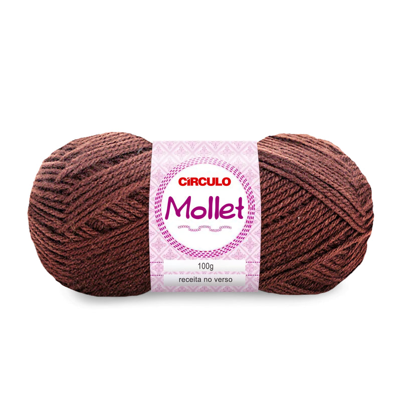 Círculo Mollet, Acrylic Yarn Skeins, Craft Yarn for Knitting and Crochet, 500 Tex, 200 Meters, 1 Roll