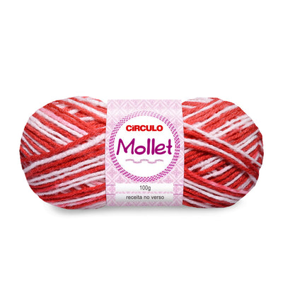 Círculo Mollet, Acrylic Yarn Skeins, Craft Yarn for Knitting and Crochet, 500 Tex, 200 Meters, 1 Roll,    5-Pack