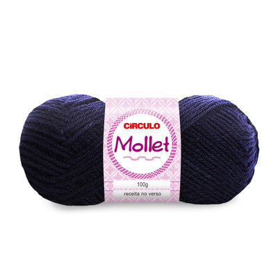 Círculo Mollet, Acrylic Yarn Skeins, Craft Yarn for Knitting and Crochet, 500 Tex, 200 Meters, 1 Roll