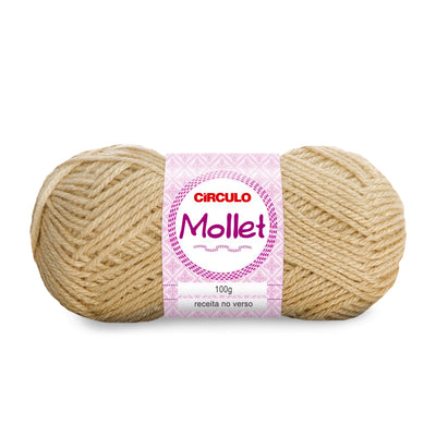 Círculo Mollet, Acrylic Yarn Skeins, Craft Yarn for Knitting and Crochet, 500 Tex, 200 Meters, 1 Roll,    5-Pack