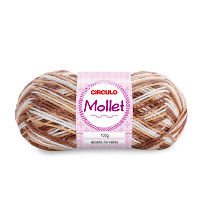 Círculo Mollet, Acrylic Yarn Skeins, Craft Yarn for Knitting and Crochet, 500 Tex, 200 Meters, 1 Roll,    5-Pack