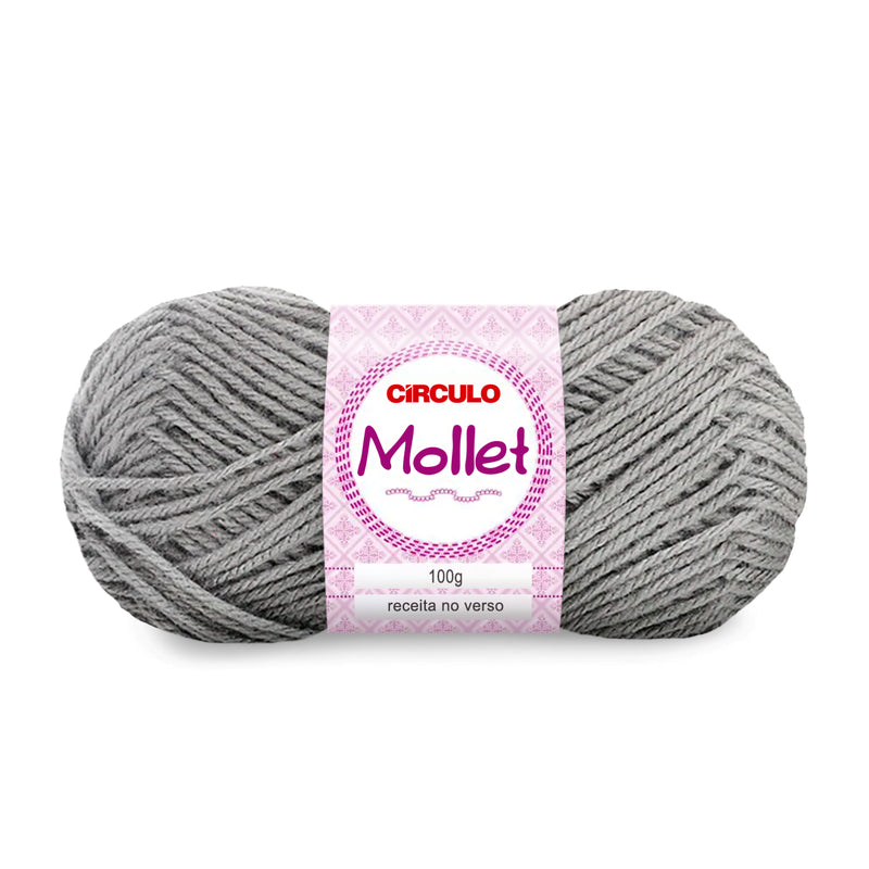 Círculo Mollet, Acrylic Yarn Skeins, Craft Yarn for Knitting and Crochet, 500 Tex, 200 Meters, 1 Roll,    5-Pack