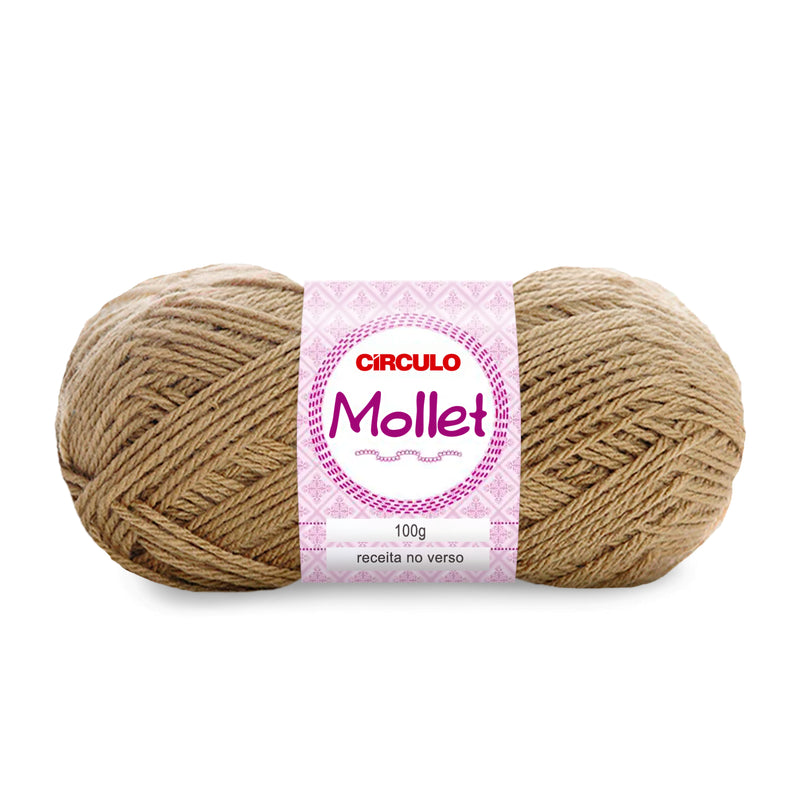 Círculo Mollet, Acrylic Yarn Skeins, Craft Yarn for Knitting and Crochet, 500 Tex, 200 Meters, 1 Roll,    5-Pack