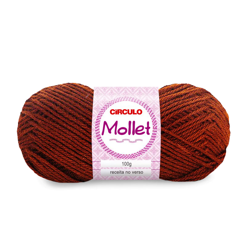 Círculo Mollet, Acrylic Yarn Skeins, Craft Yarn for Knitting and Crochet, 500 Tex, 200 Meters, 1 Roll,    5-Pack