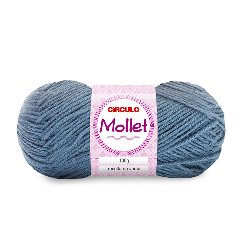 Círculo Mollet, Acrylic Yarn Skeins, Craft Yarn for Knitting and Crochet, 500 Tex, 200 Meters, 1 Roll