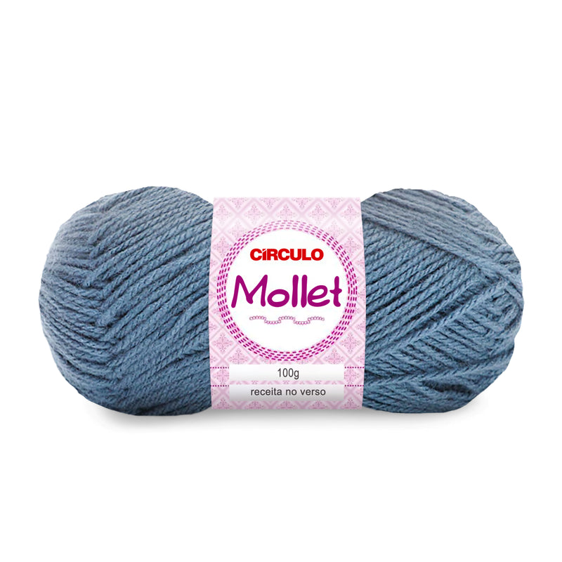 Círculo Mollet, Acrylic Yarn Skeins, Craft Yarn for Knitting and Crochet, 500 Tex, 200 Meters, 1 Roll,    5-Pack