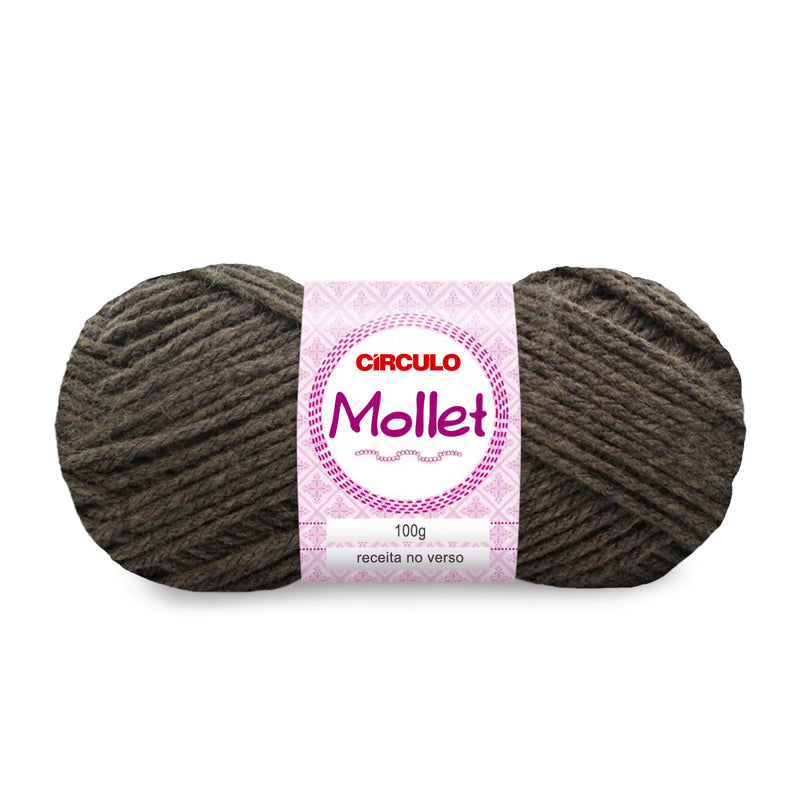 Círculo Mollet, Acrylic Yarn Skeins, Craft Yarn for Knitting and Crochet, 500 Tex, 200 Meters, 1 Roll,    5-Pack