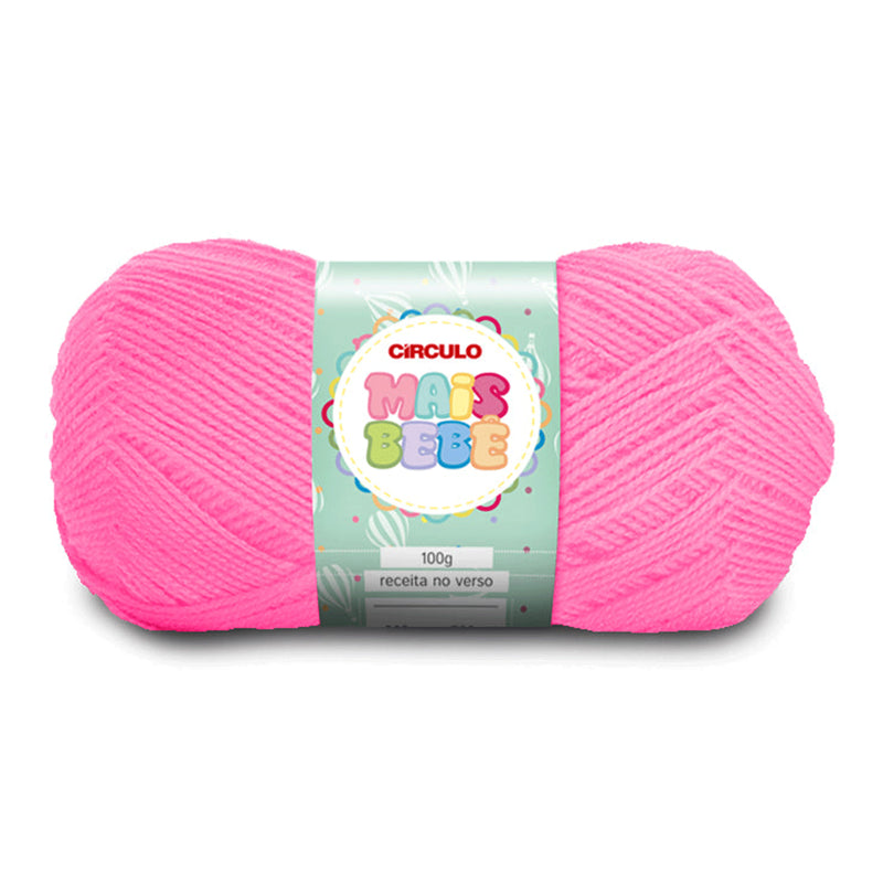 Círculo Mais Bebê, Acrylic Yarn Skeins, Craft Yarn for Knitting and Crochet, 200 Tex, 500 Meters, 100 grams, 1 Roll,    5-Pack