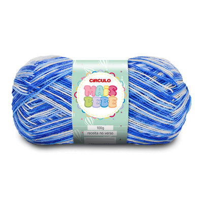 Círculo Mais Bebê, Acrylic Yarn Skeins, Craft Yarn for Knitting and Crochet, 200 Tex, 500 Meters, 100 grams, 1 Roll,    5-Pack