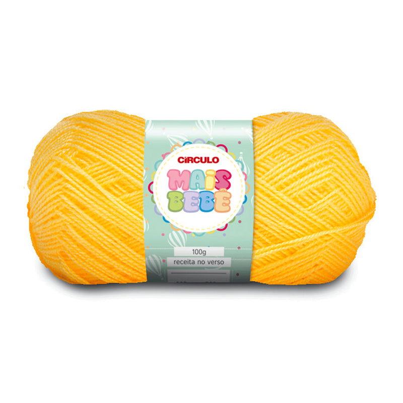 Círculo Mais Bebê, Acrylic Yarn Skeins, Craft Yarn for Knitting and Crochet, 200 Tex, 500 Meters, 100 grams, 1 Roll,    5-Pack