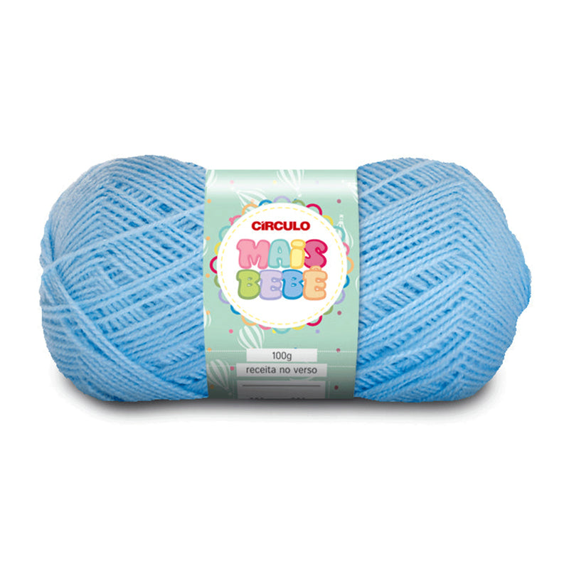 Círculo Mais Bebê, Acrylic Yarn Skeins, Craft Yarn for Knitting and Crochet, 200 Tex, 500 Meters, 100 grams, 1 Roll