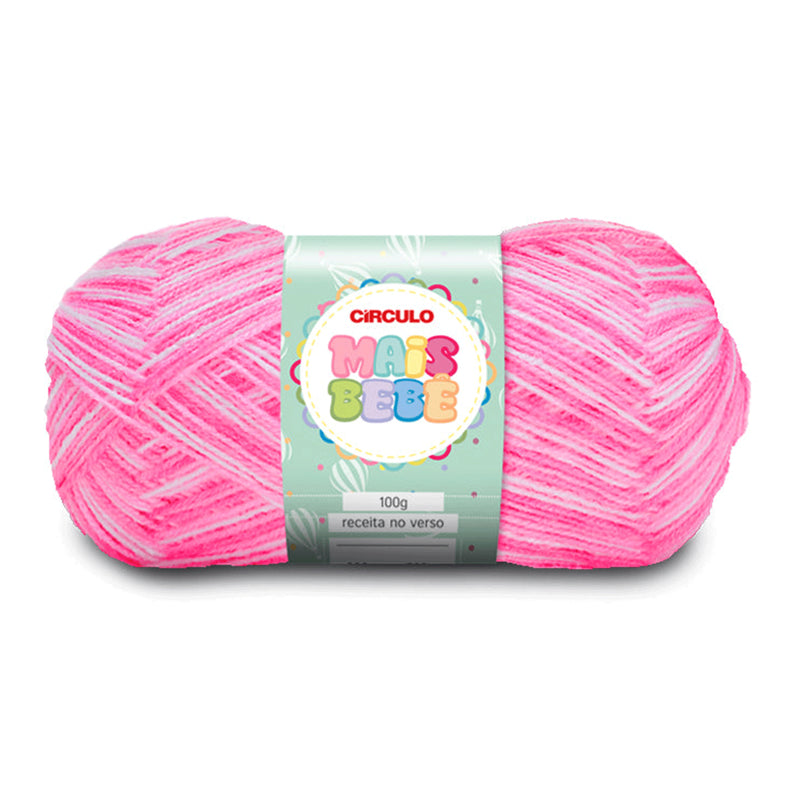 Círculo Mais Bebê, Acrylic Yarn Skeins, Craft Yarn for Knitting and Crochet, 200 Tex, 500 Meters, 100 grams, 1 Roll