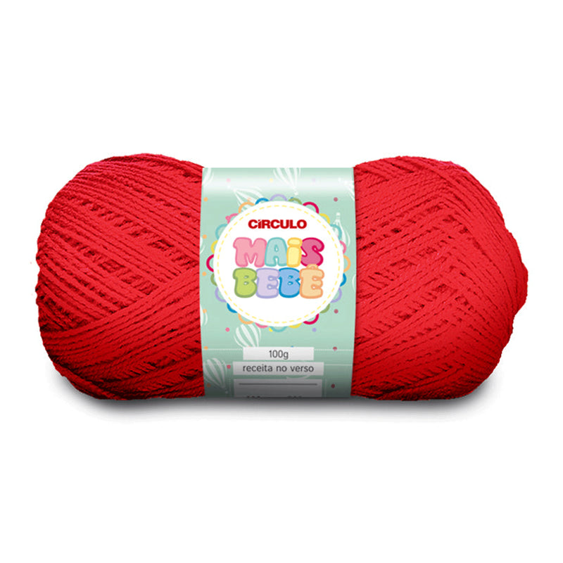 Círculo Mais Bebê, Acrylic Yarn Skeins, Craft Yarn for Knitting and Crochet, 200 Tex, 500 Meters, 100 grams, 1 Roll,    5-Pack