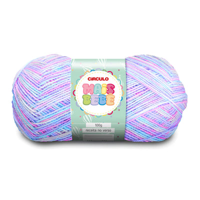 Círculo Mais Bebê, Acrylic Yarn Skeins, Craft Yarn for Knitting and Crochet, 200 Tex, 500 Meters, 100 grams, 1 Roll,    5-Pack