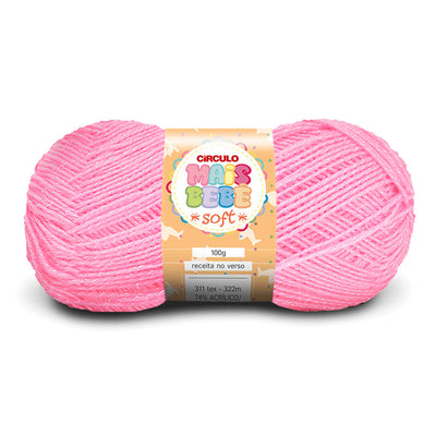 Círculo Mais Bebê Soft, Acrylic & Viscose Yarn Skeins, Craft Yarn for Knitting and Crochet, 311 Tex, 321 Meters, 1 Roll