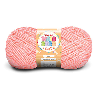 Círculo Mais Bebê Soft, Acrylic & Viscose Yarn Skeins, Craft Yarn for Knitting and Crochet, 311 Tex, 321 Meters, 1 Roll,    5-Pack