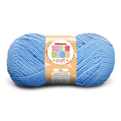 Círculo Mais Bebê Soft, Acrylic & Viscose Yarn Skeins, Craft Yarn for Knitting and Crochet, 311 Tex, 321 Meters, 1 Roll