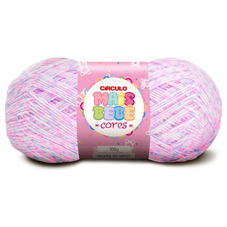 Círculo Mais Bebê Cores, Acrylic Yarn Skeins for Knitting & Crochet, 200 Tex, 500 Meters, 100 grams, 1 Roll