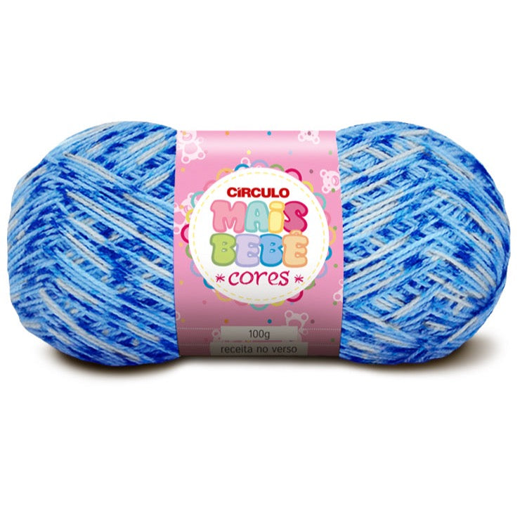 Círculo Mais Bebê Cores, Acrylic Yarn Skeins for Knitting & Crochet, 200 Tex, 500 Meters, 100 grams, 1 Roll