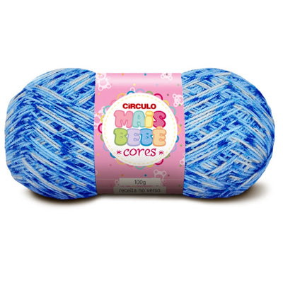 Círculo Mais Bebê Cores, Acrylic Yarn Skeins for Knitting & Crochet, 200 Tex, 500 Meters, 100 grams, 1 Roll,    5-Pack