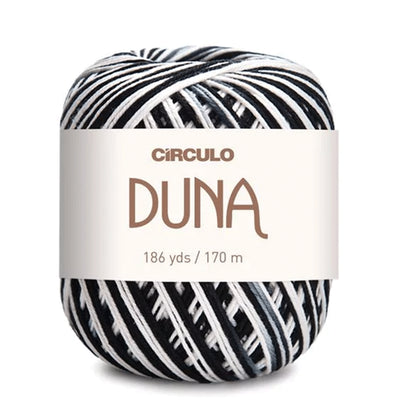 Círculo Duna, 100% Mercerized Cotton, 100g, 590 Tex, 170 Meters, Plain Colors & Multicolors,     6-Pack