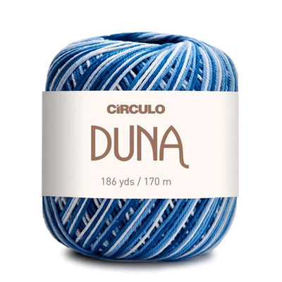 Círculo Duna, 100% Mercerized Cotton, 100g, 590 Tex, 170 Meters, Plain Colors & Multicolors,     6-Pack