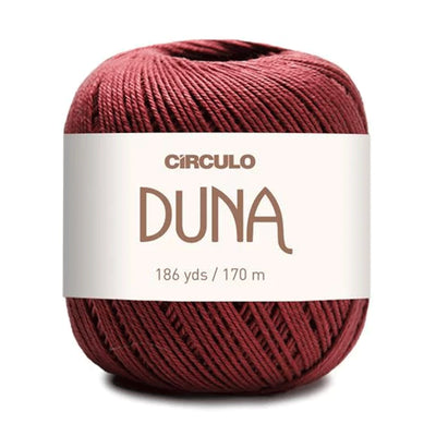 Círculo Duna, 100% Mercerized Cotton, 100g, 590 Tex, 170 Meters, Plain Colors & Multicolors,     6-Pack