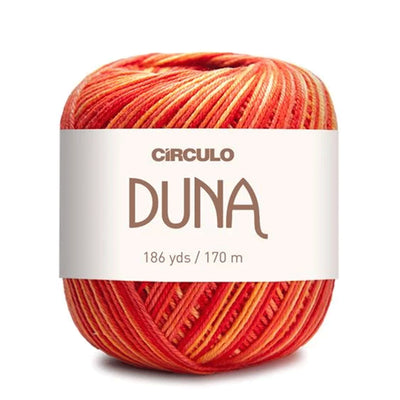 Círculo Duna, 100% Mercerized Cotton, 100g, 590 Tex, 170 Meters, Plain Colors & Multicolors, 1 Roll