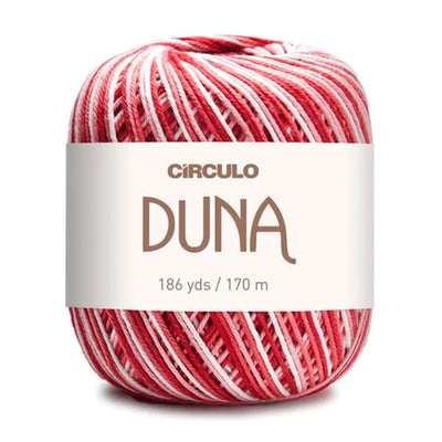 Círculo Duna, 100% Mercerized Cotton, 100g, 590 Tex, 170 Meters, Plain Colors & Multicolors,     6-Pack