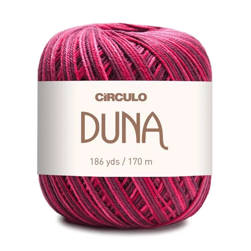 Círculo Duna, 100% Mercerized Cotton, 100g, 590 Tex, 170 Meters, Plain Colors & Multicolors, 1 Roll