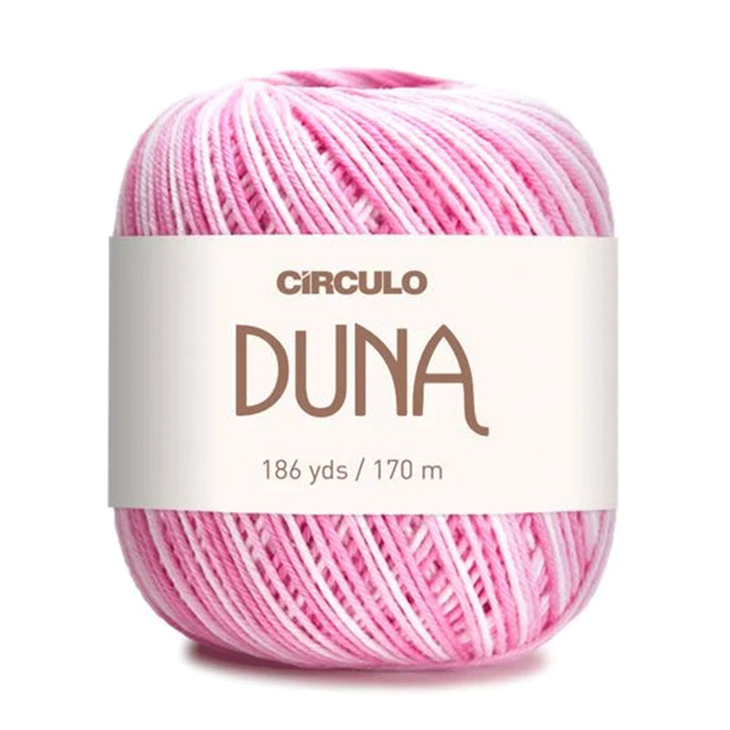 Círculo Duna, 100% Mercerized Cotton, 100g, 590 Tex, 170 Meters, Plain Colors & Multicolors, 1 Roll