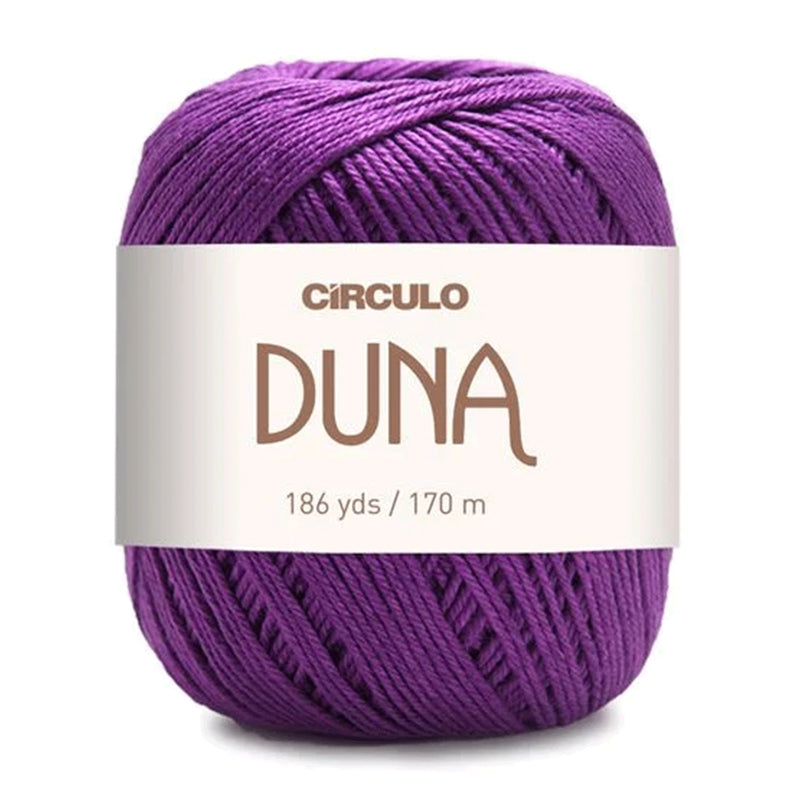 Círculo Duna, 100% Mercerized Cotton, 100g, 590 Tex, 170 Meters, Plain Colors & Multicolors,     6-Pack