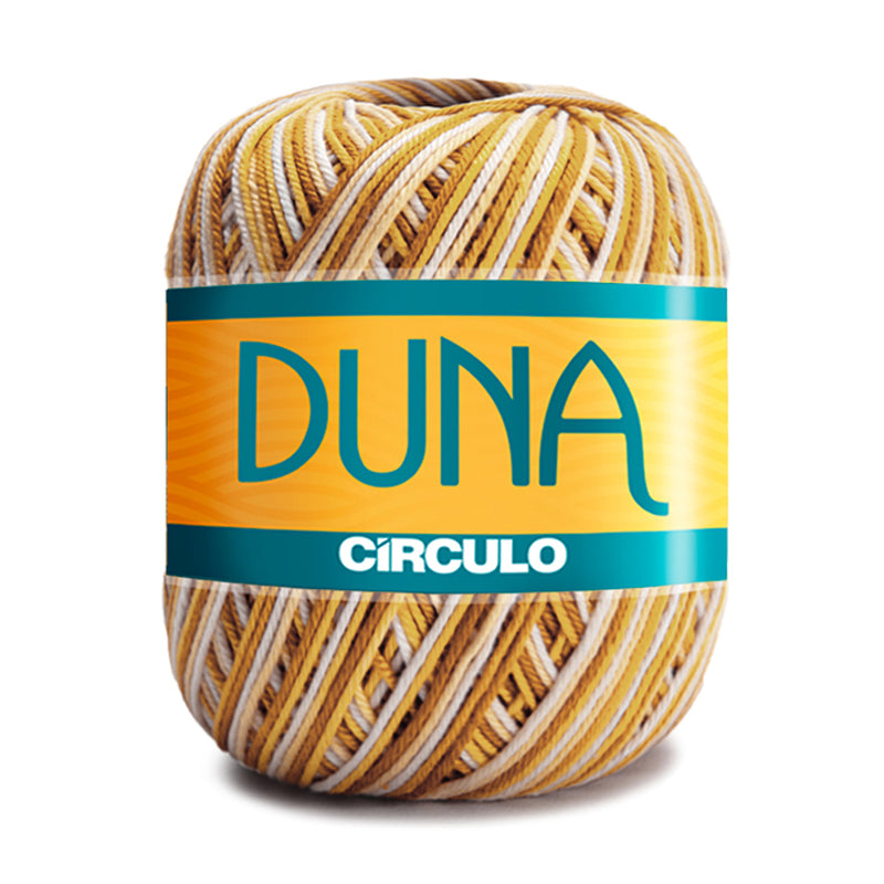 Círculo Duna, 100% Mercerized Cotton, 100g, 590 Tex, 170 Meters, Plain Colors & Multicolors,     6-Pack