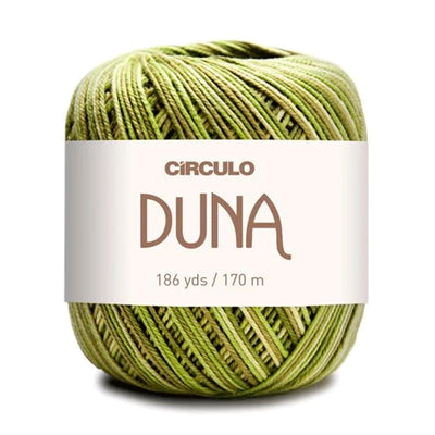 Círculo Duna, 100% Mercerized Cotton, 100g, 590 Tex, 170 Meters, Plain Colors & Multicolors, 1 Roll
