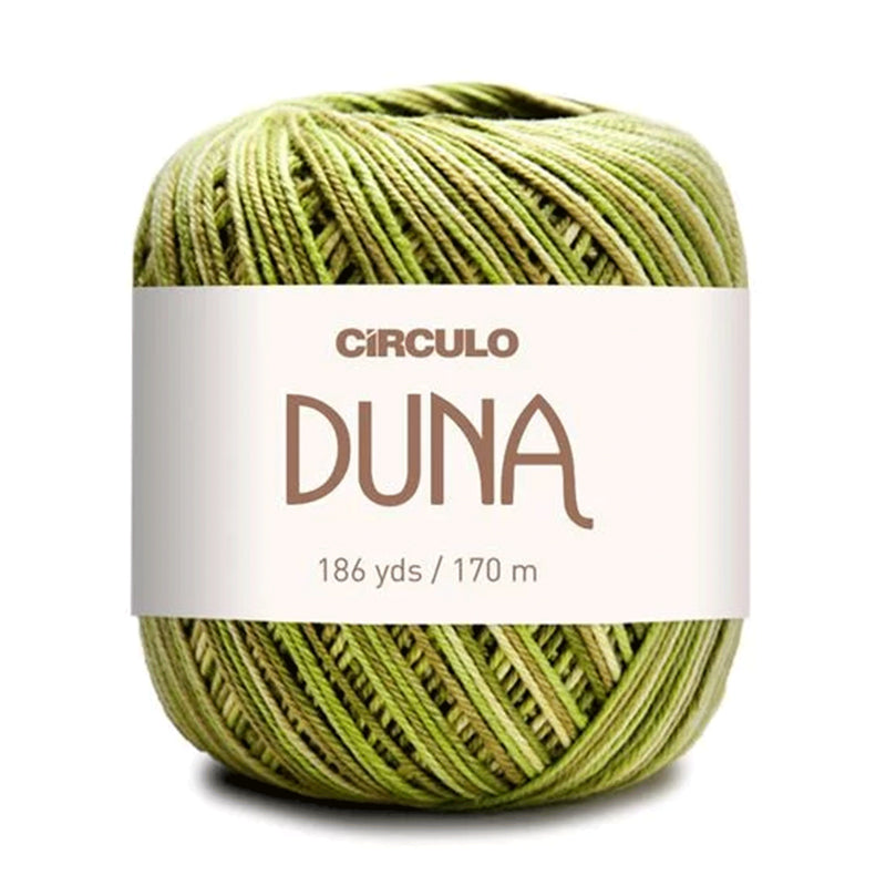 Círculo Duna, 100% Mercerized Cotton, 100g, 590 Tex, 170 Meters, Plain Colors & Multicolors,     6-Pack