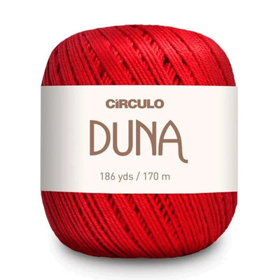 Círculo Duna, 100% Mercerized Cotton, 100g, 590 Tex, 170 Meters, Plain Colors & Multicolors,     6-Pack