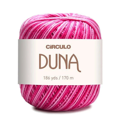 Círculo Duna, 100% Mercerized Cotton, 100g, 590 Tex, 170 Meters, Plain Colors & Multicolors,     6-Pack