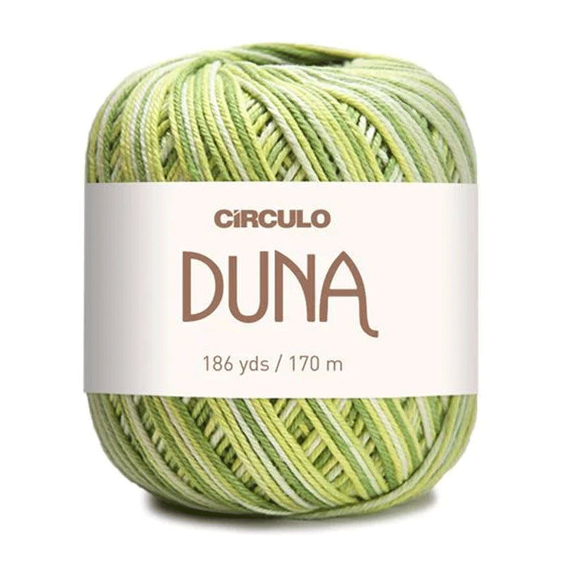 Círculo Duna, 100% Mercerized Cotton, 100g, 590 Tex, 170 Meters, Plain Colors & Multicolors,     6-Pack