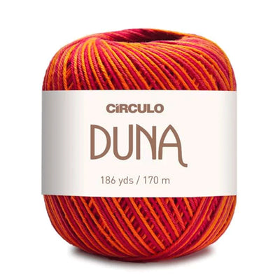 Círculo Duna, 100% Mercerized Cotton, 100g, 590 Tex, 170 Meters, Plain Colors & Multicolors, 1 Roll