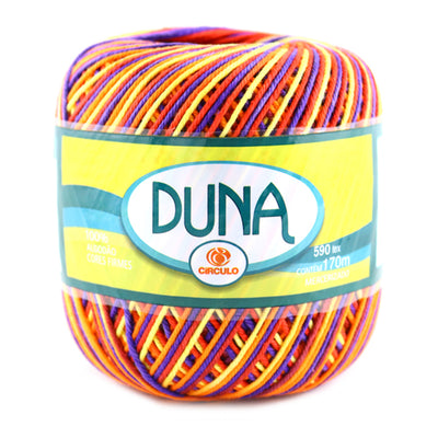 Círculo Duna, 100% Mercerized Cotton, 100g, 590 Tex, 170 Meters, Plain Colors & Multicolors,     6-Pack