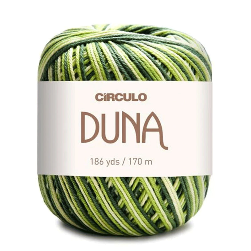 Círculo Duna, 100% Mercerized Cotton, 100g, 590 Tex, 170 Meters, Plain Colors & Multicolors, 1 Roll