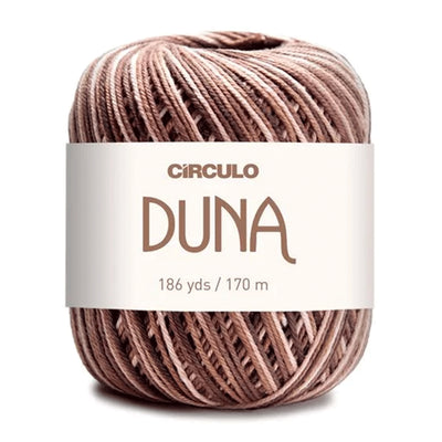 Círculo Duna, 100% Mercerized Cotton, 100g, 590 Tex, 170 Meters, Plain Colors & Multicolors,     6-Pack