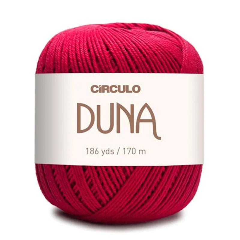 Círculo Duna, 100% Mercerized Cotton, 100g, 590 Tex, 170 Meters, Plain Colors & Multicolors,     6-Pack