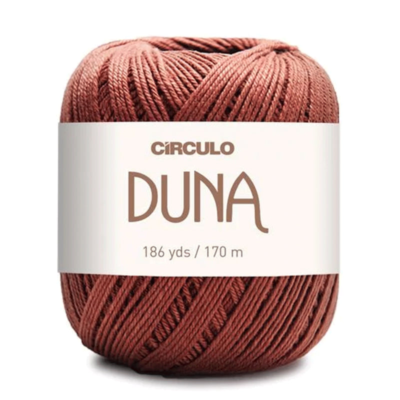 Círculo Duna, 100% Mercerized Cotton, 100g, 590 Tex, 170 Meters, Plain Colors & Multicolors,     6-Pack