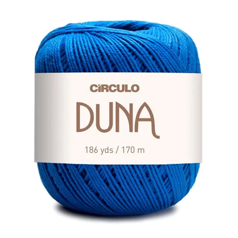 Círculo Duna, 100% Mercerized Cotton, 100g, 590 Tex, 170 Meters, Plain Colors & Multicolors,     6-Pack