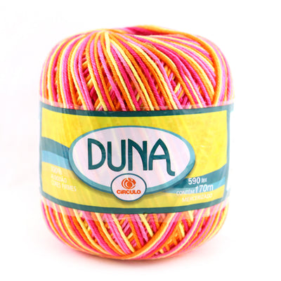 Círculo Duna, 100% Mercerized Cotton, 100g, 590 Tex, 170 Meters, Plain Colors & Multicolors,     6-Pack